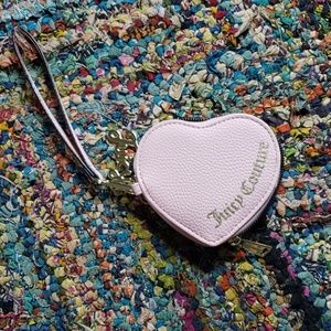 Juicy Couture pink heart wristlet
